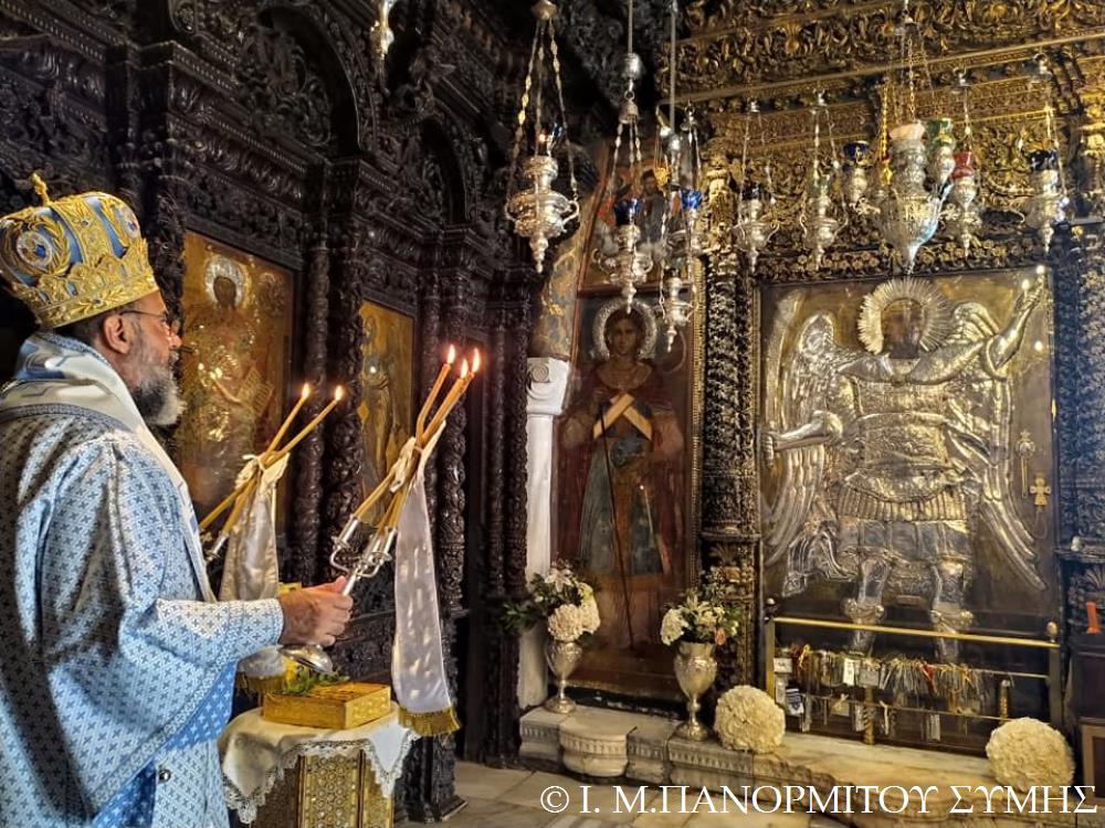 Εορτή της Προόδου του Τιμίου Σταυρού στην Ι. Μονή Πανορμίτου