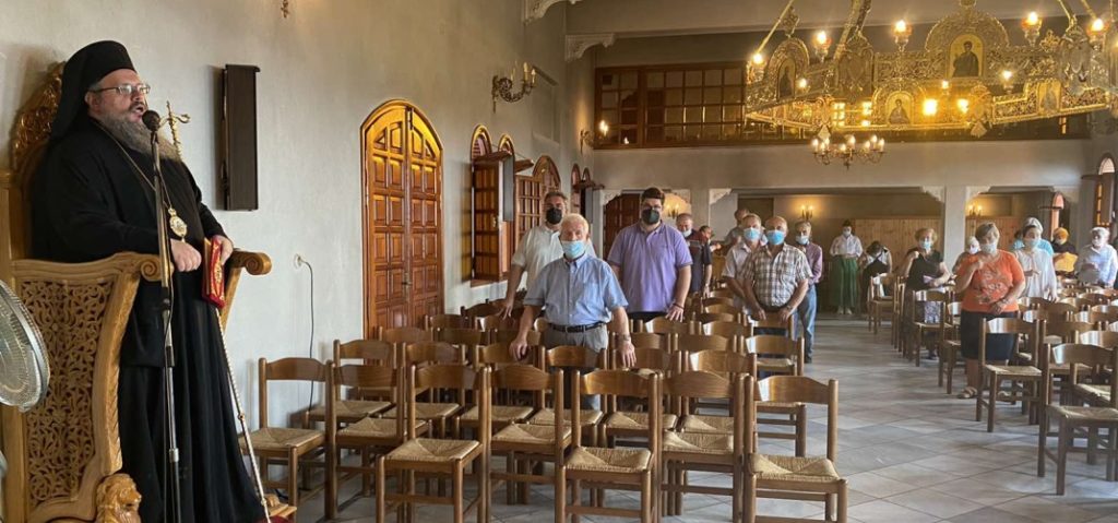 Ο μητροπολίτης Λαρίσης στην Κομνήνειο Μονή για την Παράκληση