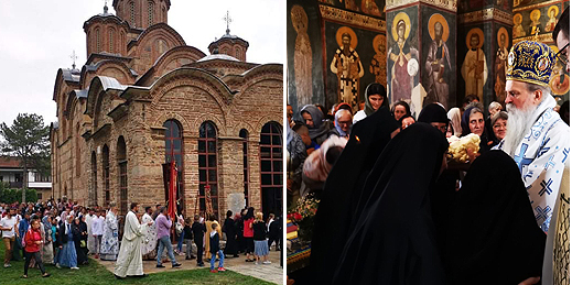 Church Slava at Gracanica Monastery