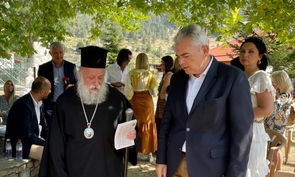 O M. Xαρακόπουλος στην Μεγάλη Παναγιά στη Σαμαρίνα Γρεβενών