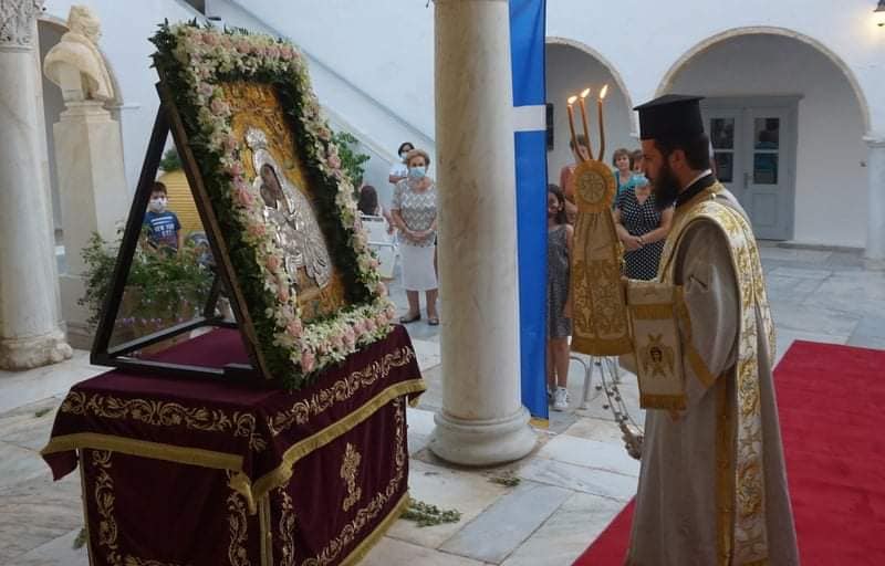 ΥΔΡΑ: Ιερά Αγρυπνία για την Απόδοση της εορτής της Κοιμήσεως της Θεοτόκου