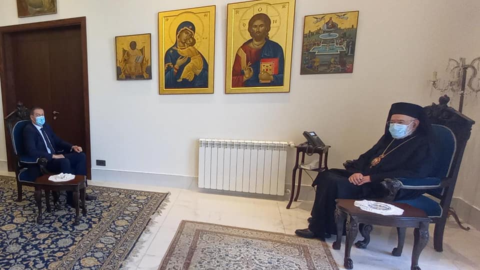 استقبل سيادة متروبوليت بيروت وتوابعها المطران الياس عوده سفير رومانيا السيد Radu Catalin Mardare