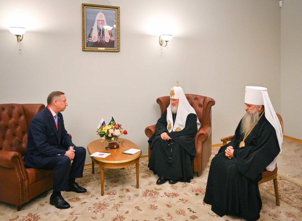 Состоялась встреча Святейшего Патриарха Кирилла с губернатором Санкт-Петербурга А.Д. Бегловым и митрополитом Санкт-Петербургским Варсонофием