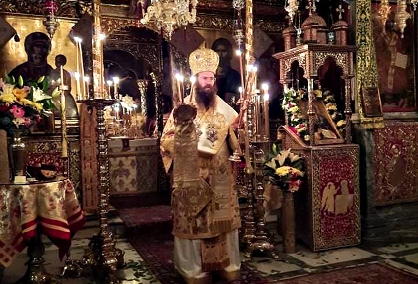 Στη Μονή Φιλοθέου ο Επίσκοπος Τολιάρας Πρόδρομος