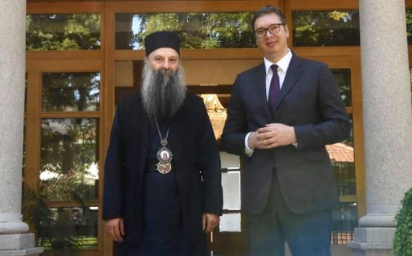 Сусрет патријарха Порфирија и председника Вучића