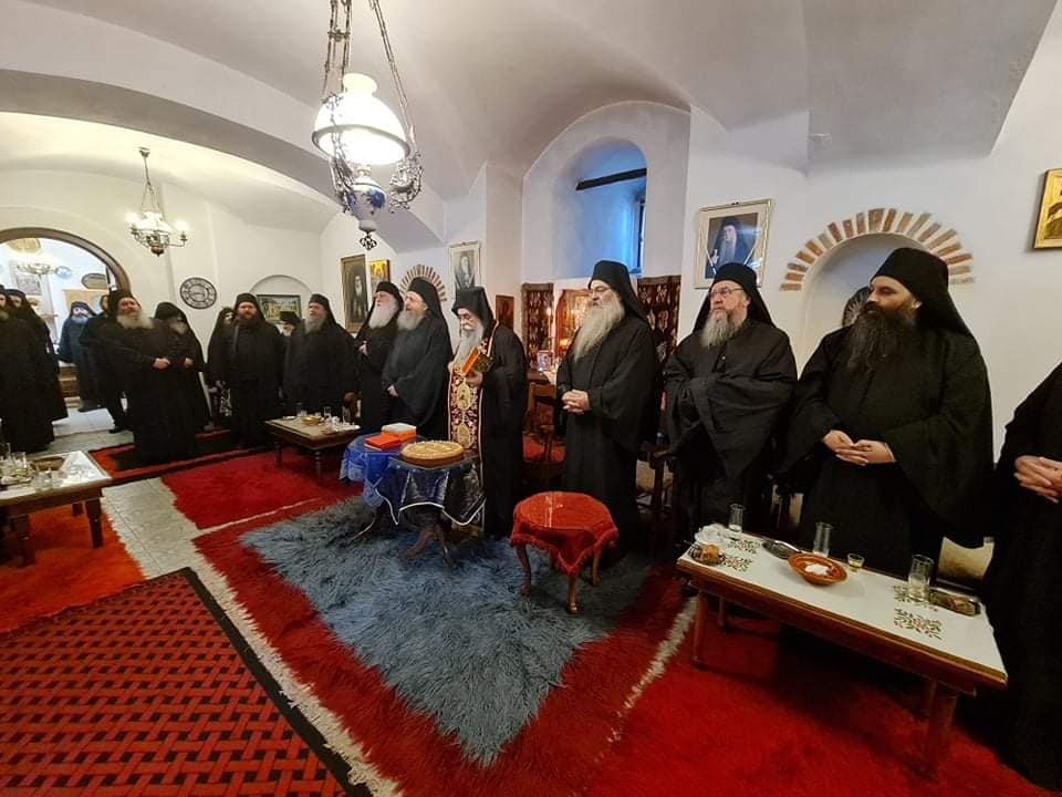 Κοπή βασιλόπιτας στην Ιερά Μονή Κουτλουμουσίου