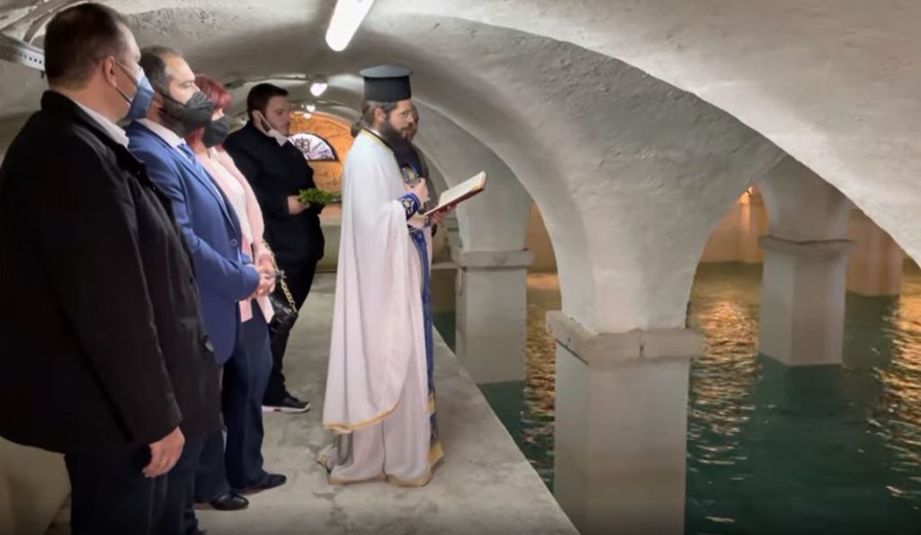 Τελετή αγιασμού των υδάτων στο Υδραγωγείο Χανίων (βίντεο)